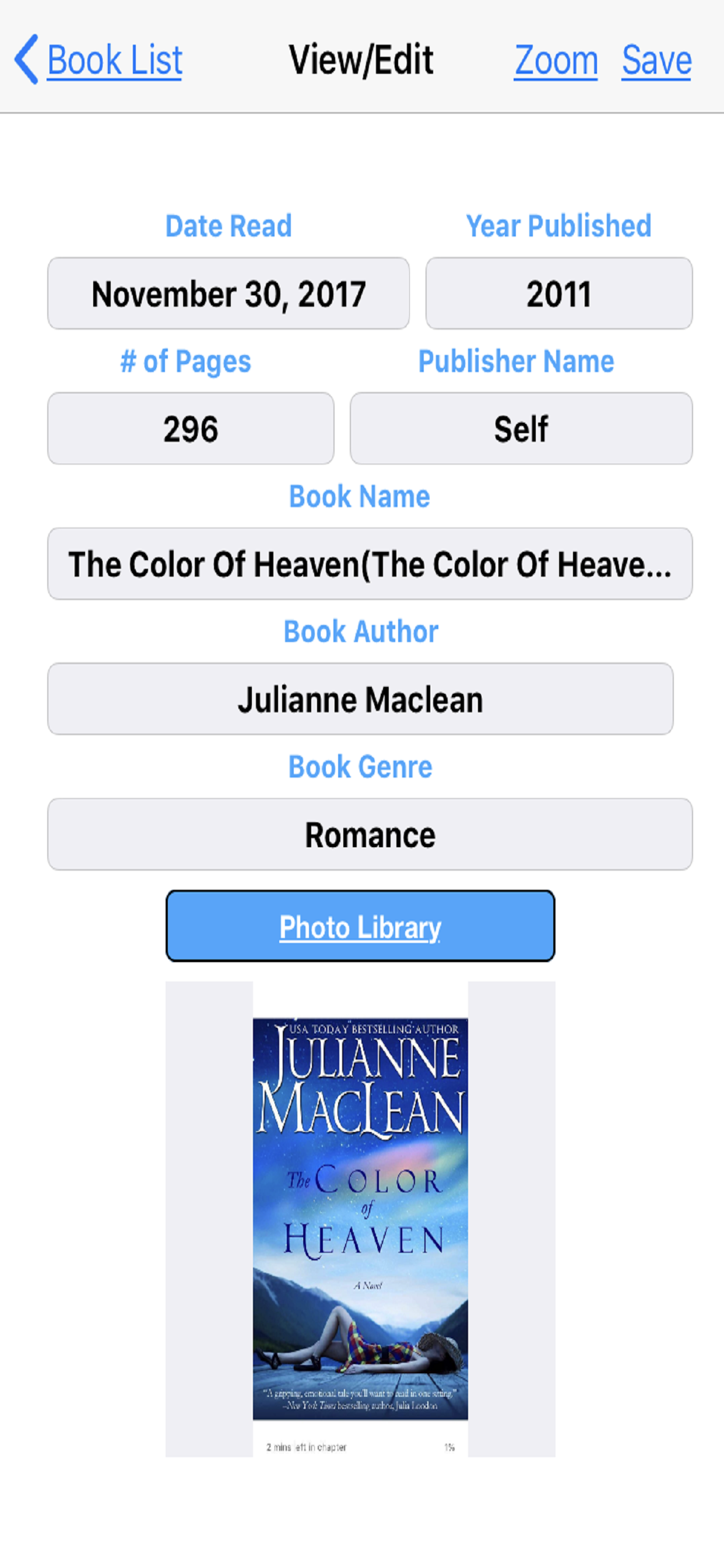 Book details